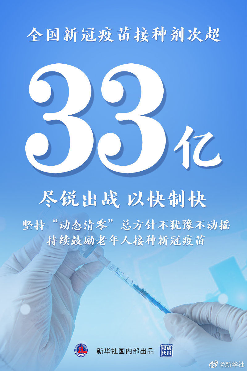 权威快报丨全国新冠疫苗接种剂次超33亿