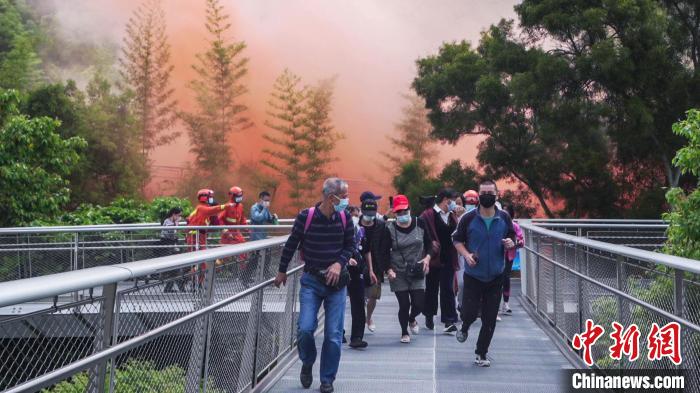 福建森林消防开展景区疏散演练