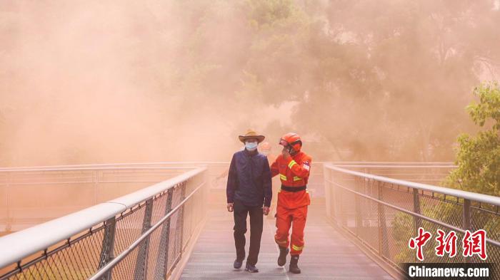 福建森林消防开展景区疏散演练