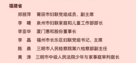 全国五好家庭揭晓 福建这些家庭、集体和个人上榜