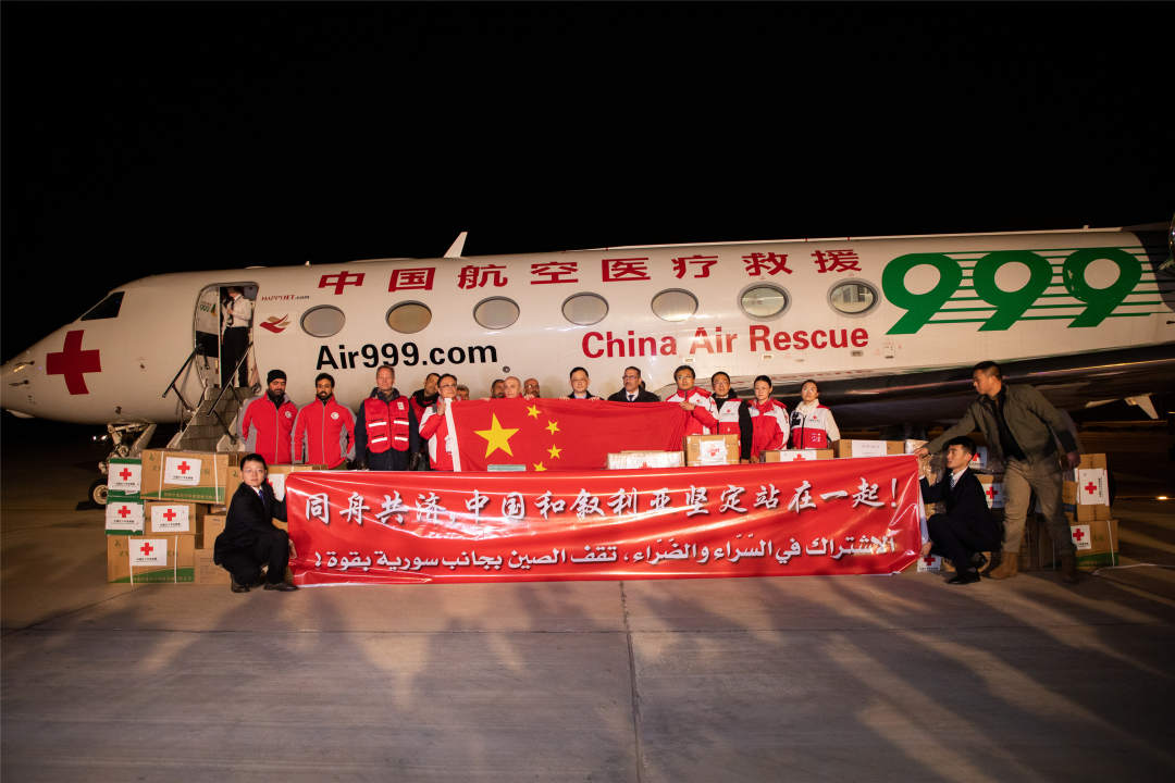 中国援助叙利亚的首批人道主义物资运抵大马士革