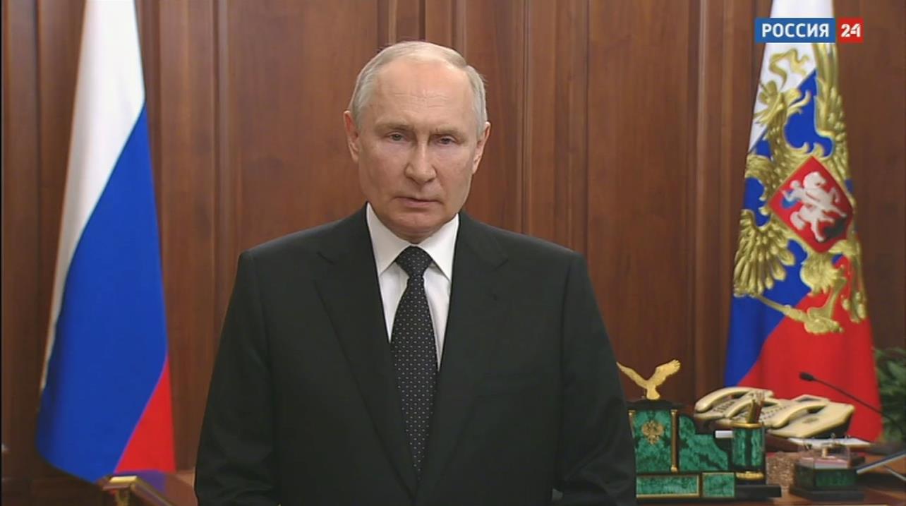 俄罗斯总统普京发表电视讲话