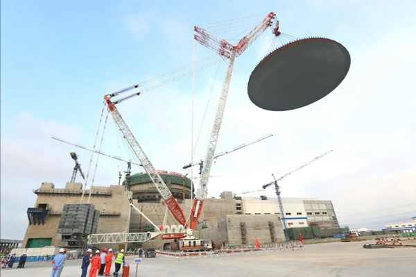 全球在建核电机组工程量最大壳体结构在福州新区完成吊装！