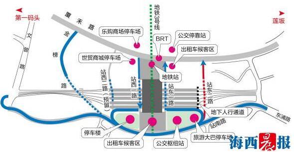 厦门火车站新增1条进出通道 连接厦禾路与站南路