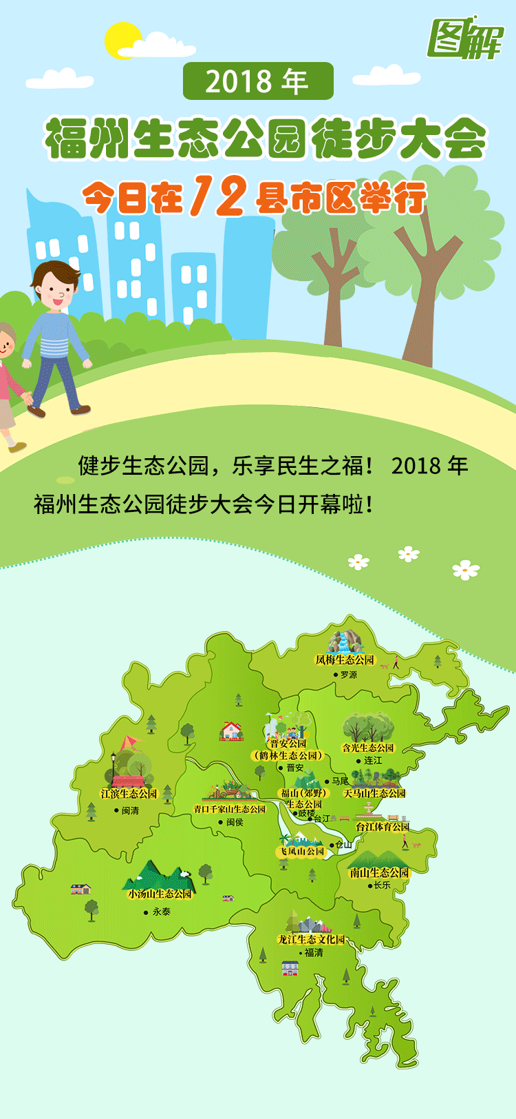 2018年福州生态公园徒步大会今日在12县市区举行