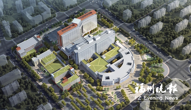 福清市医院新院二期项目主体结构封顶