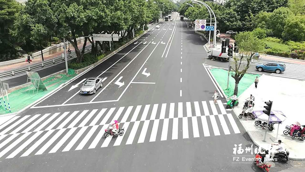 福州本月内33个路口完成缓堵改造 福飞路口拓宽增加车道