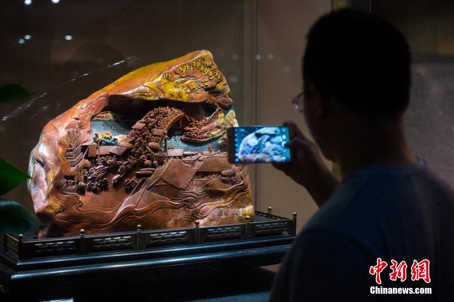 百余种寿山珍稀石种福州展出　引众市民观赏
