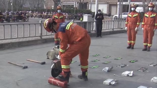 多地集中销毁假冒伪劣消防产品