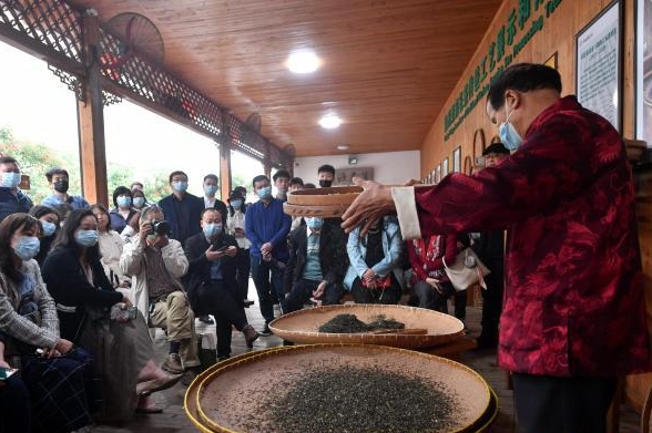 台胞体验福州茉莉花茶制作工艺