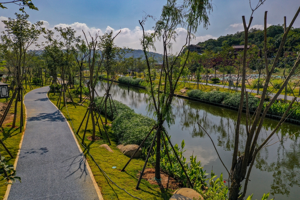 胪雷河串珠公园示范段建成开放