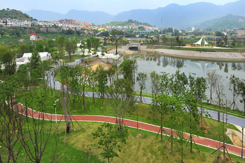 涧田湖公园基本建成　景观绿化收尾工作本月结束