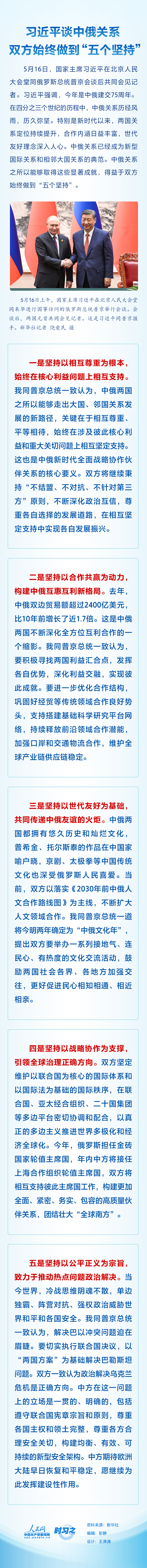 时习之丨习近平谈中俄关系 双方始终做到“五个坚持”